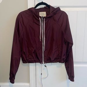 Zine crop windbreaker jacket